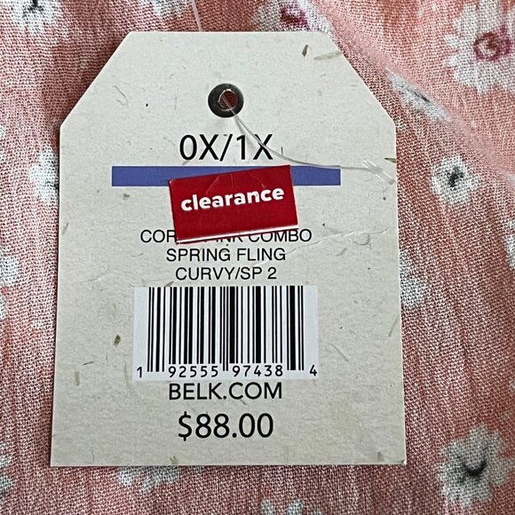 Wonderly Curvy Floral Kimono Cardigan Duster 0X/1X‎ Pink Cream Spring Fling Boho - Picture 9 of 9